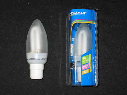 Energiesparlampe 9W -> 45W - Megaman - B22  – B22d
