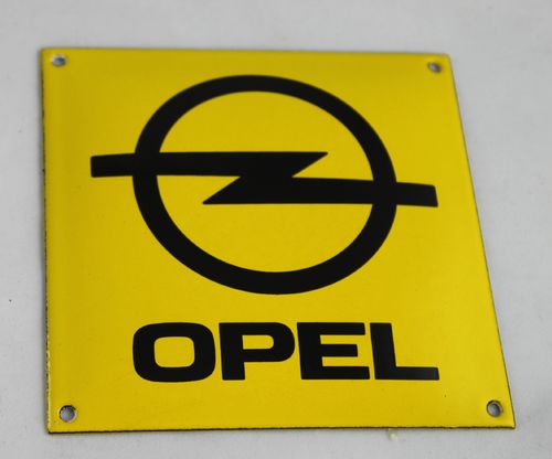 OPEL LOGO  Emailschild  Türschild  enamel sign 12,5x12,5cm