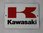 Kawasaki - Emailschild - Türschild - Schild weiß