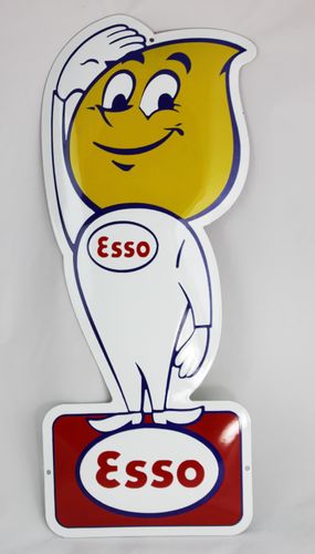 ESSO Tropfen Mann - Emailschild - Schild - XXL 80x33 cm