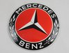 Mercedes Benz LOGO Emailschild  Ø 12 cm rot enamel sign