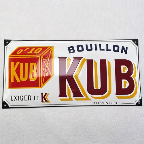XL KUB Bouillon LOGO  Emailschild  Schild  25x50 cm