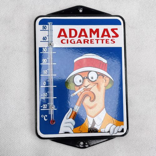 Thermometer ADAMAS  Emailleschild  Reklameschild enamel sign