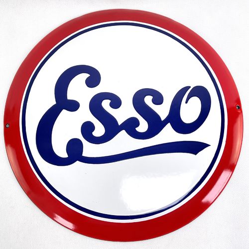 ESSO Logo Emailleschild  rund  Ø 40 cm XL
