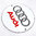 AUDI Logo Emailleschild  Türschild Ø 12 cm