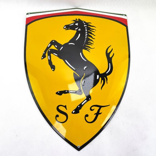 LOGO Scuderia Ferrari Emailleschild  cavallino rampante 60 x 45 cm