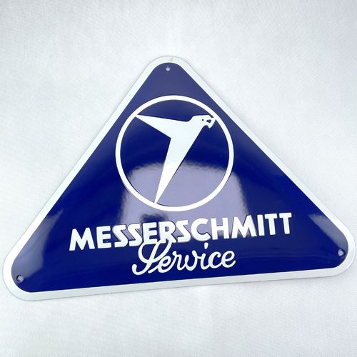 Messerschmitt Service Emailschild Schild XL enamel sign 60x42 cm