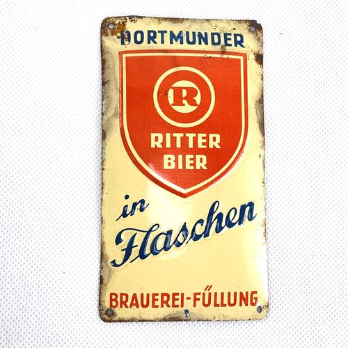 seltenes Dortmunder Ritter Bier Blechschild Türschild 14,5x8cm