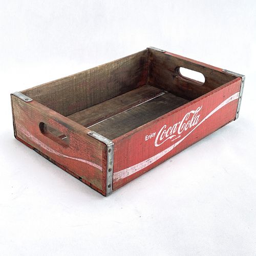 alte 70er Jahre Getränkekiste rote Coca Cola Holzkiste