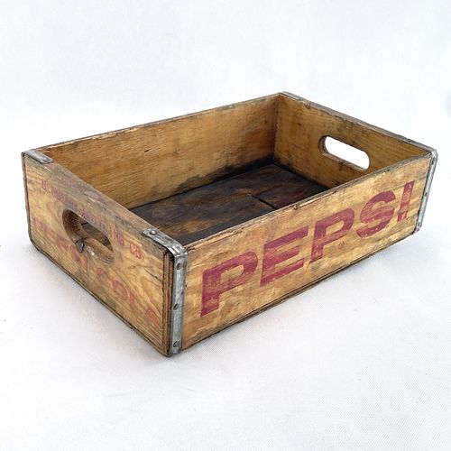 alte Getränkekiste Pepsi Cola schöne Holzkiste 70er Jahre