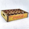 1956 Coca Cola Getränkekiste gelb alte Holzkiste