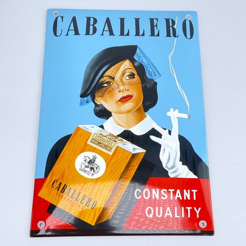 CABALLERO Cigarettes Emaille Schild Werbeklassiker 30x20 cm