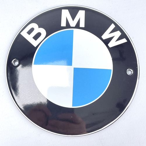 BMW Logo Emailschild Türschild Emaille Schild enamel sign Ø12cm